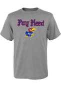 Kansas Jayhawks Youth Grey Pay Heed T-Shirt