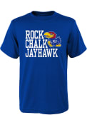 Kansas Jayhawks Youth Blue Rock Chalk T-Shirt