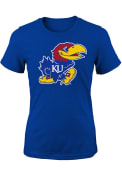 Kansas Jayhawks Girls Blue Jayhawk T-Shirt