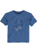 Detroit Lions Boys Blue Football Icon T-Shirt