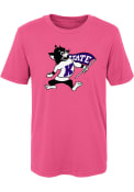 Pink Girls K-State Wildcats Secondary Logo T-Shirt