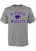 K-State Wildcats Youth Grey #1 Design T-Shirt