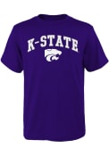 Purple Youth K-State Wildcats Arch Mascot T-Shirt