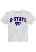 K-State Wildcats Toddler White Arch Mascot T-Shirt