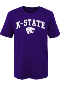 K-State Wildcats Boys Purple Arch Mascot T-Shirt