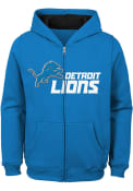Detroit Lions Boys Stated Full Zip Hooded Sweatshirt - Blue