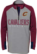 Cleveland Cavaliers Youth Shooter Quarter Zip - Grey