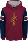 Cleveland Cavaliers Youth Block Action Hooded Sweatshirt - Red