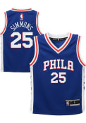 Ben Simmons Philadelphia 76ers Boys Outer Stuff Road Basketball Jersey - Blue