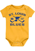 St Louis Blues Baby Crossed Sticks One Piece - Gold