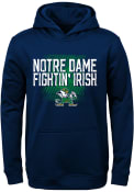 Notre Dame Fighting Irish Youth Attitude Hooded Sweatshirt - Navy Blue