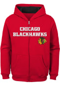 Chicago Blackhawks Boys Prime Full Zip Hooded Sweatshirt - Red