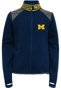Michigan Wolverines Girls Aviator Full Zip Jacket - Navy Blue