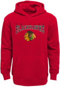 Chicago Blackhawks Youth Fadeout Hooded Sweatshirt - Red