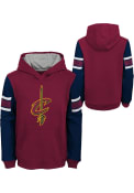 Cleveland Cavaliers Boys Block Action Hooded Sweatshirt - Red