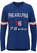 Philadelphia 76ers Girls Team Captain Long Sleeve T-shirt - Blue