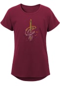 Cleveland Cavaliers Girls Heart Drops Fashion T-Shirt - Red