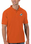 Miami Dolphins Antigua Legacy Pique Polo Shirt - Orange