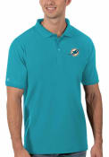 Miami Dolphins Antigua Legacy Pique Polo Shirt - Blue