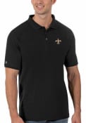 New Orleans Saints Antigua Legacy Pique Polo Shirt - Black