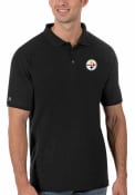 Pittsburgh Steelers Antigua Legacy Pique Polo Shirt - Black