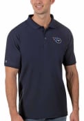 Tennessee Titans Antigua Legacy Pique Polo Shirt - Navy Blue
