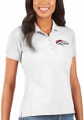 Denver Broncos Womens Antigua Legacy Pique Polo Shirt - White