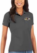 Baltimore Ravens Womens Antigua Legacy Pique Polo Shirt - Grey
