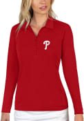 Philadelphia Phillies Womens Antigua Tribute Polo Shirt - Red