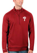 Philadelphia Phillies Antigua Generation 1/4 Zip Pullover - Red