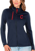 Cleveland Indians Womens Antigua Generation Light Weight Jacket - Navy Blue