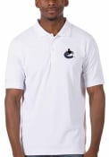 Vancouver Canucks Antigua Legacy Pique Polo Shirt - White