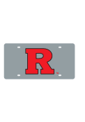 Rutgers Scarlet Knights Silver Letter Logo Car Accessory License Plate