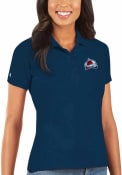 Colorado Avalanche Womens Antigua Legacy Pique Polo Shirt - Navy Blue