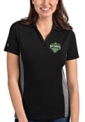 Baylor Bears Womens Antigua 2021 National Champion Venture Polo Shirt - Black