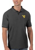 West Virginia Mountaineers Antigua Legacy Pique Polo Shirt - Grey