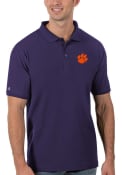Clemson Tigers Antigua Legacy Pique Polo Shirt - Purple