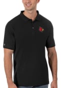 Louisville Cardinals Antigua Legacy Pique Polo Shirt - Black