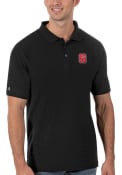 NC State Wolfpack Antigua Legacy Pique Polo Shirt - Black
