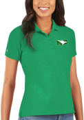 North Dakota Fighting Hawks Womens Antigua Legacy Pique Polo Shirt - Green