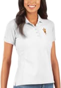 Arizona State Sun Devils Womens Antigua Legacy Pique Polo Shirt - White