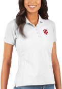 Indiana Hoosiers Womens Antigua Legacy Pique Polo Shirt - White