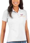 Virginia Tech Hokies Womens Antigua Legacy Pique Polo Shirt - White