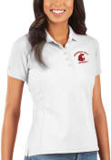 Washington State Cougars Womens Antigua Legacy Pique Polo Shirt - White