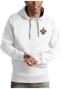 New Orleans Saints Antigua Victory Hooded Sweatshirt - White