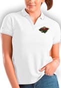 Minnesota Wild Womens Antigua Affluent Polo Polo Shirt - White