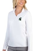 Michigan State Spartans Womens Antigua Tribute Polo Shirt - White