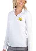 Michigan Wolverines Womens Antigua Tribute Polo Shirt - White