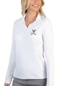 Virginia Cavaliers Womens Antigua Tribute Polo Shirt - White