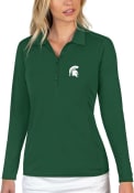 Michigan State Spartans Womens Antigua Tribute Polo Shirt - Green